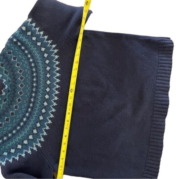 Eddie Bauer vintage blue 100% virgin wool women’s mock turtleneck sweater sz L - Picture 6 of 6